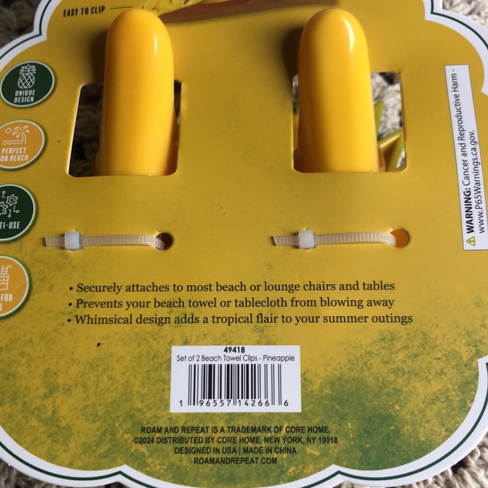 ROAM PINEAPPLE Beach Towel Clips - Picture 5 of 7